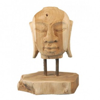 Moai Muebles y Decoración ·  Figura cabeza de budha de madera